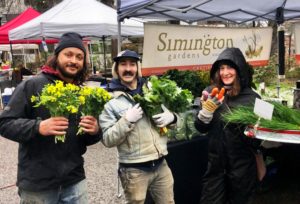 Simington Gardens staff members at the market