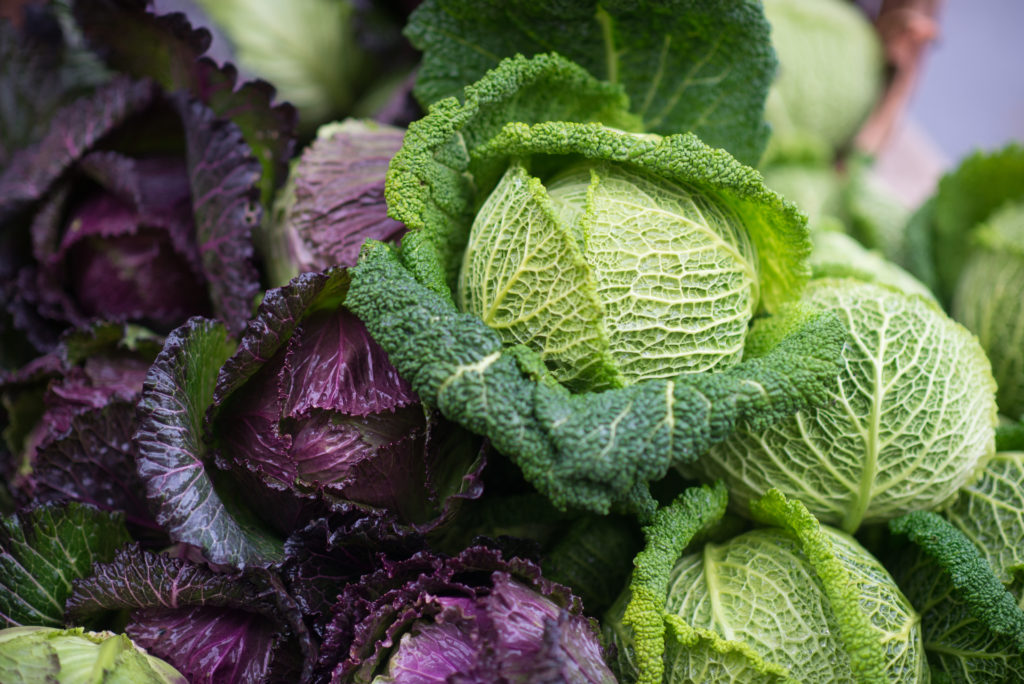 photo of cabbages at farmers market