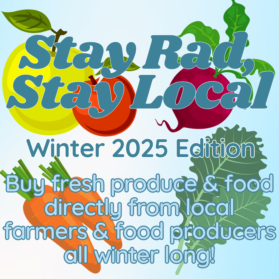 photo of stay rad stay local winter